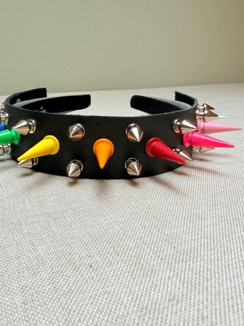 Rainbow Spiked LGBTQ Goth Punk Headband